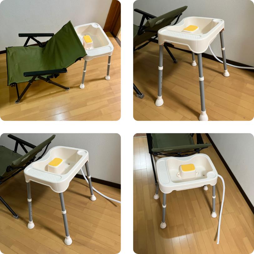 訪問美容 シャンプー台 簡易シャンプー台 移動式シャンプー台