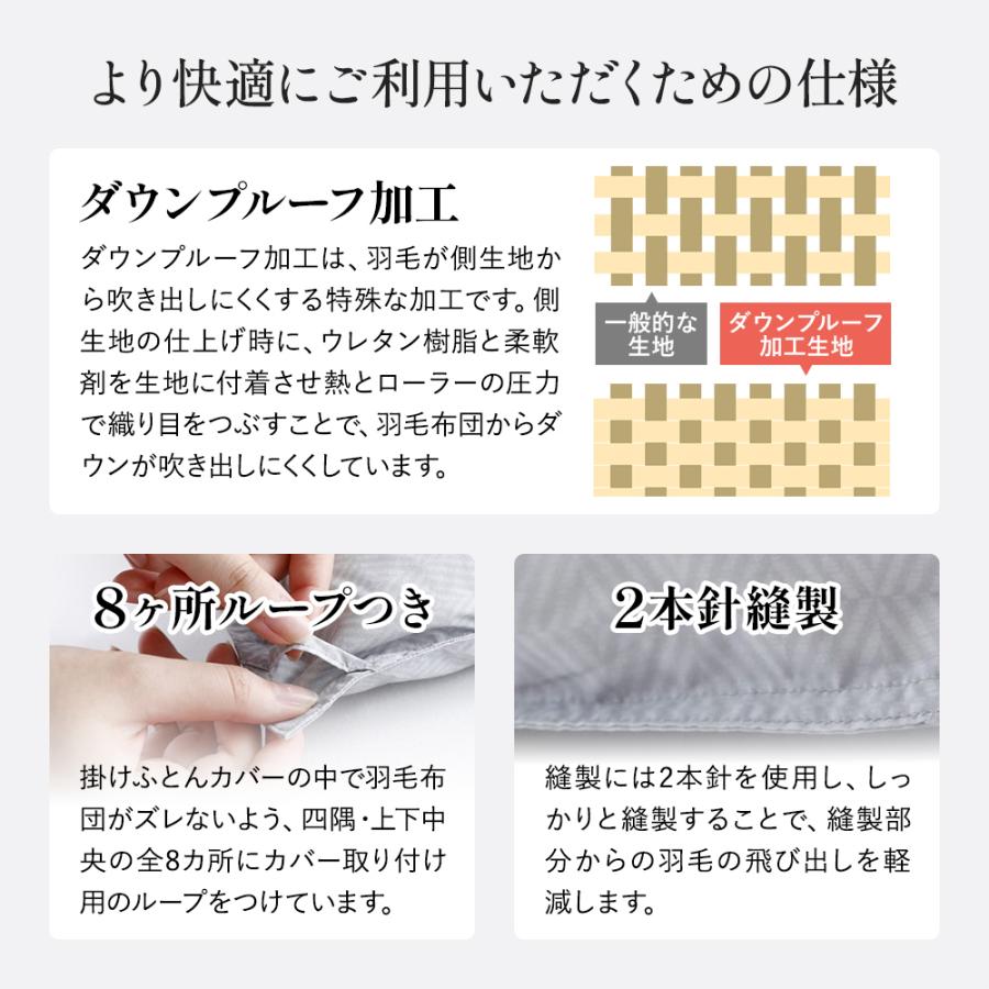 西川（nishikawa） 羽毛布団 ダブル 昭和西川公式 ダックダウン85% 1.6