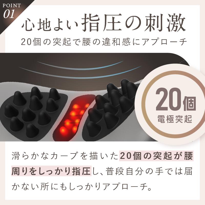 NIPLUX 腰マッサージ機 腰ケア ストレッチャー EMS 温熱 牽引 NIPLUX