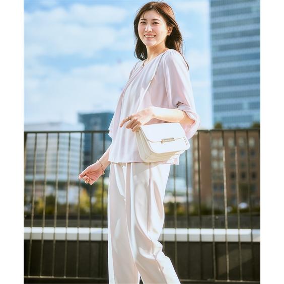 ニッセン（nissen） ブラウス レディース 7分袖 ジョーゼット フレア