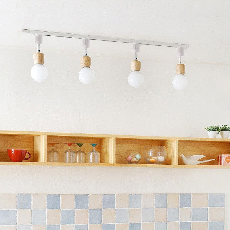 NISSIN LUX ダクトレール用スポットライト器具 E26 木製 ナチュラル