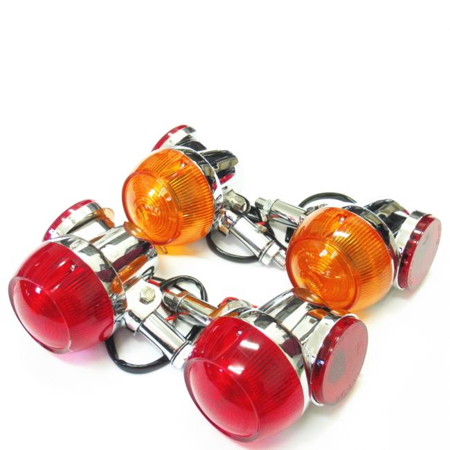 GT380 ウインカー 純正 タイプ 4個セット オレンジ レッド 反射板