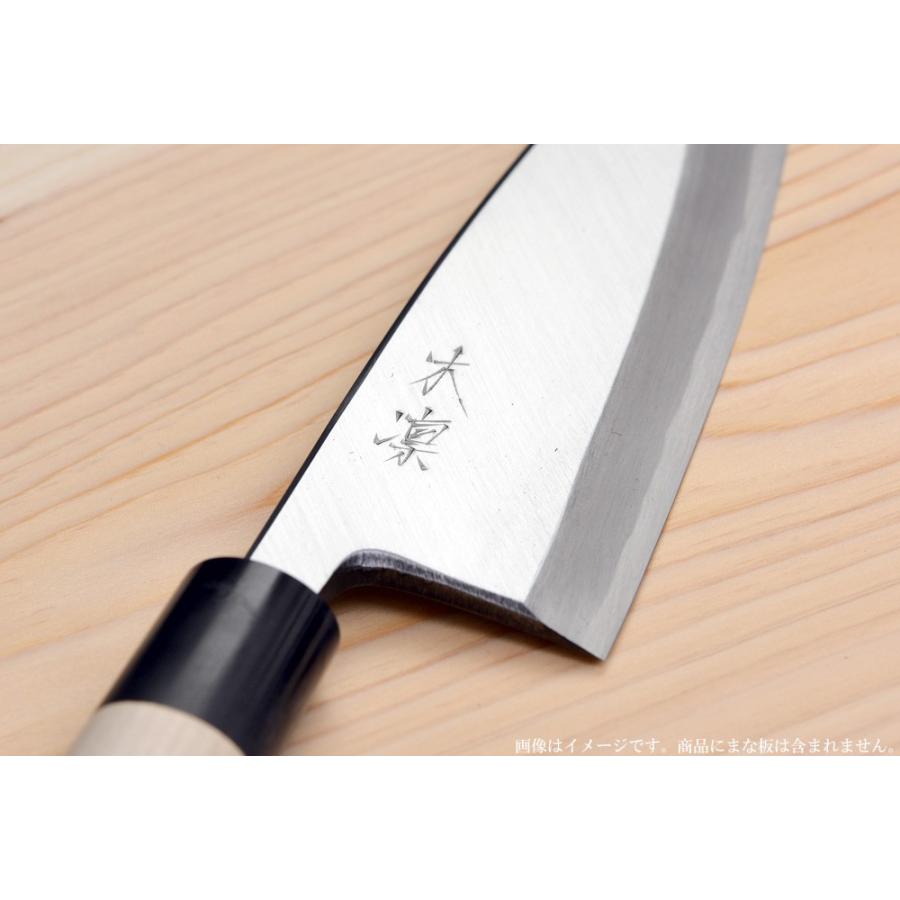 出刃包丁 白鋼 本霞砥 水牛柄 150mm 右利き用 包丁 木凛 : スマート