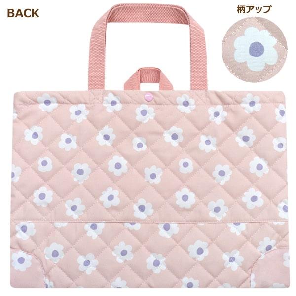 レッスンバッグ キルト 女の子 机にかけられる短いループ付き 総柄063