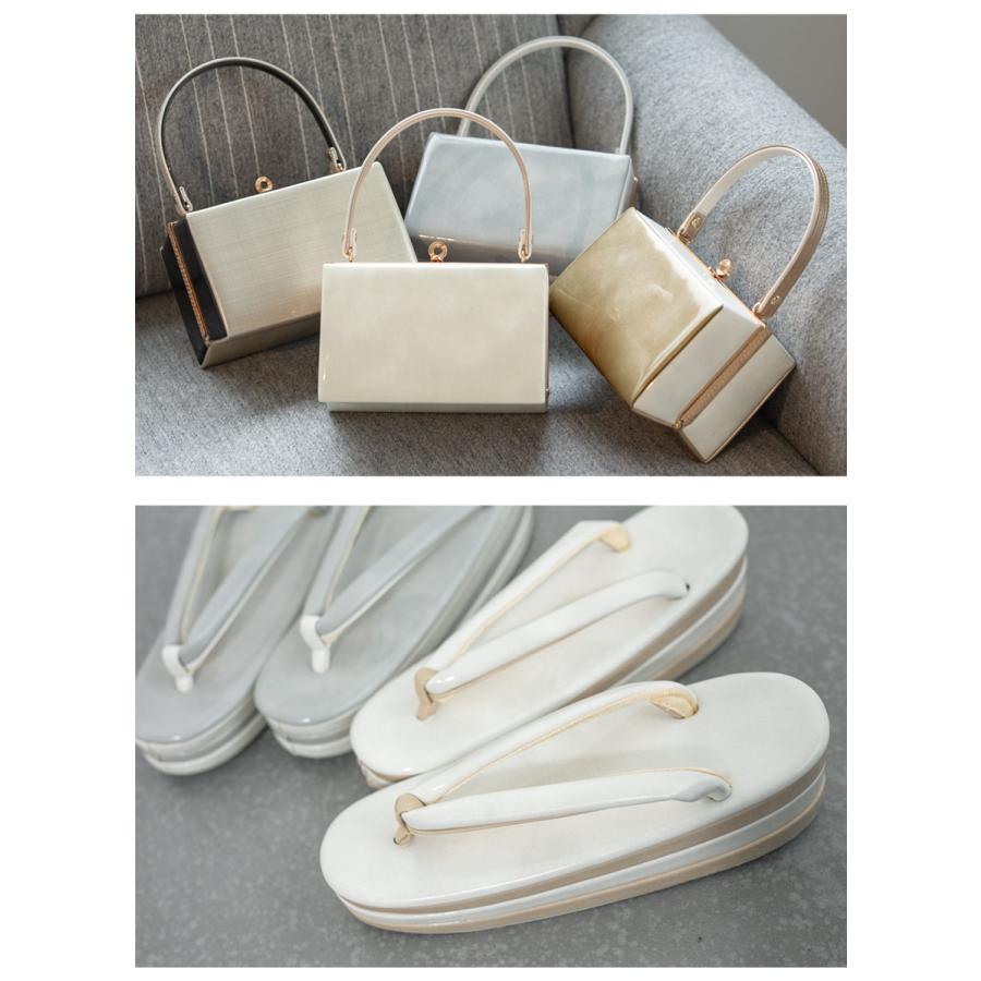 SOUBIEN（創美苑） 草履バッグセット 成人式 振袖 卒業式 白 グレー 黒