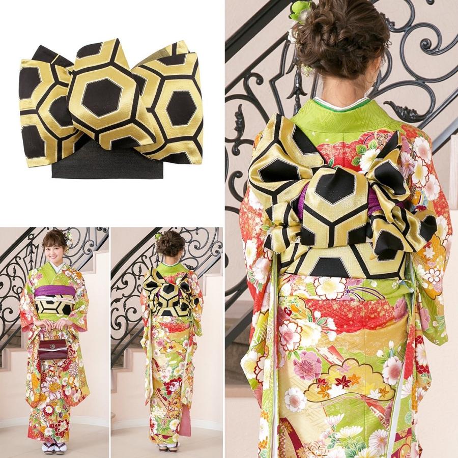 振袖セット 黄緑系 几帳 桜 牡丹 菊 松 雲取り 花 絵羽柄 絹 西陣織