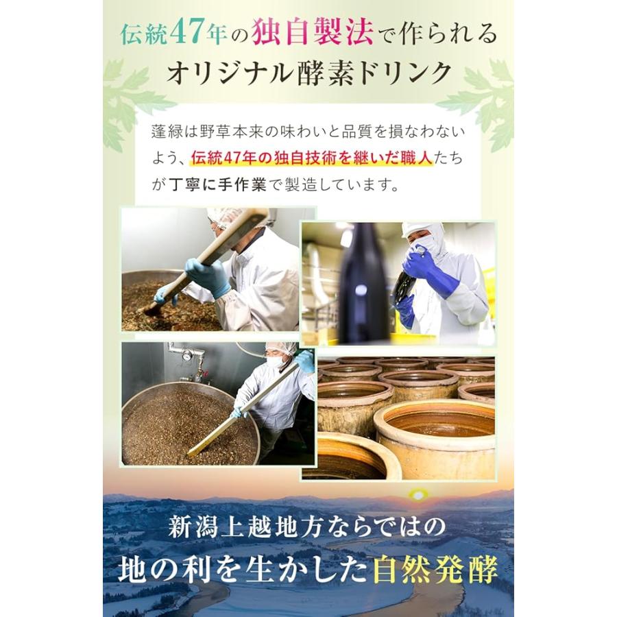 越後酵素 蓬緑 よもぎみどり 酵素ドリンク 720ml ファスティング