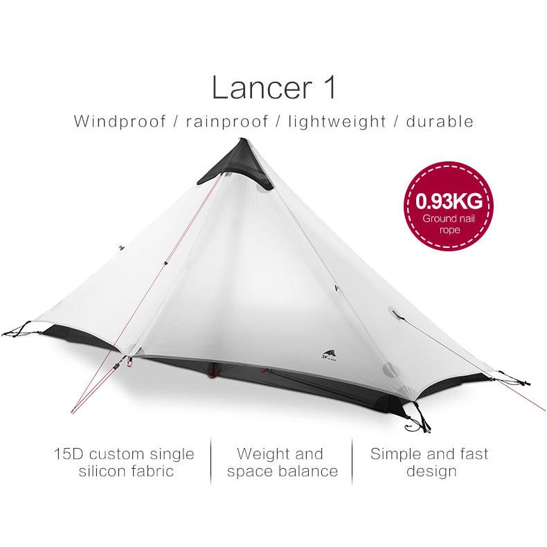 国内配送【3F UL Gear】3シーズン グランドシート付【3色】 Lanshan1