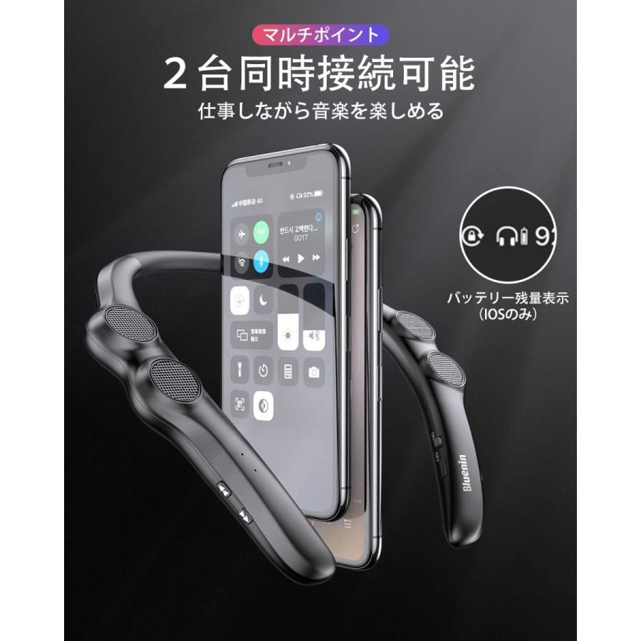 Blueninネックスピーカー ウェアラブル Bluetooth5.0 ワイヤレス ねっ