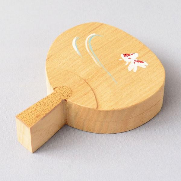 香合 茶道具 田原靖斎 作 桐団扇 金魚の絵香合 : 茶道具専門店 (有