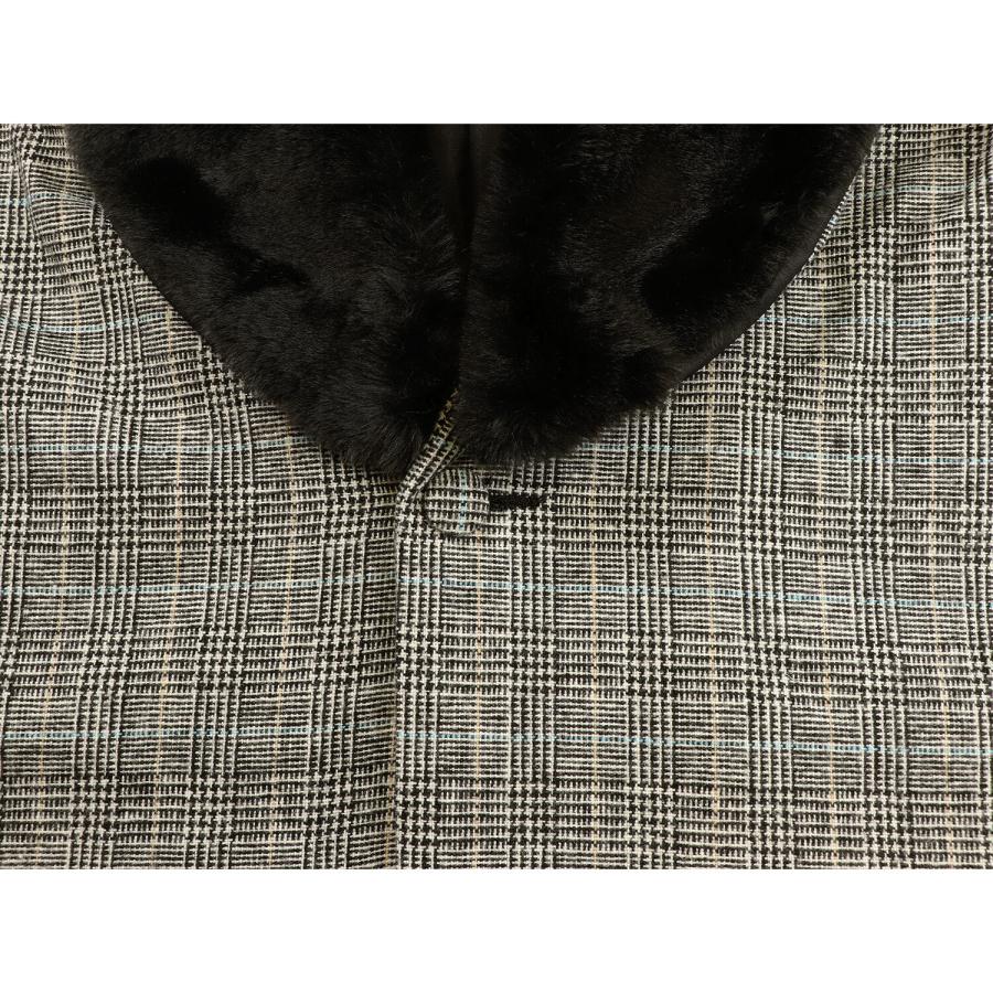 ファーエレガンスケープ 千鳥格子 ファー付き ジャパンモード 着物