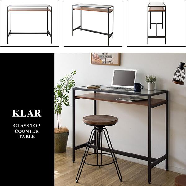 カウンターテーブル ガラス テーブル ハイテーブル バーテーブル 高い