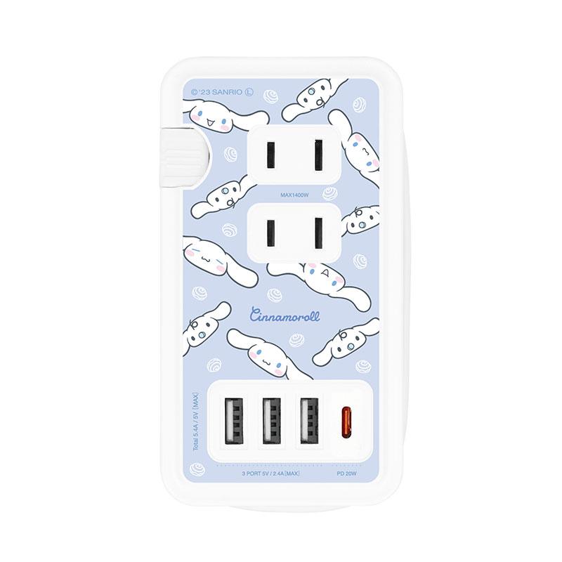sanrio（サンリオ） シナモロール USB/USB Type-Cポート付きテーブル