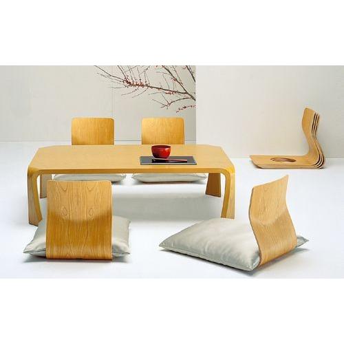 天童木工 曲げ木モダンテーブル/座卓 乾 三郎 メープル天然杢 120巾