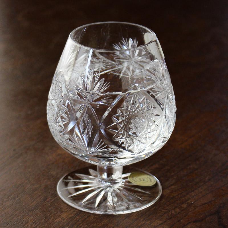 ボヘミヤ クリスタル カット ブランデーグラス（口径、形などおまかせ