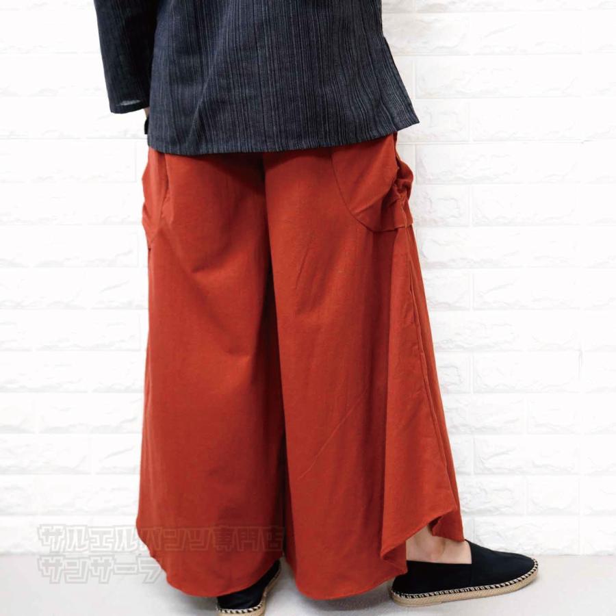ガウチョ ワイド 袴パンツ サルエルパンツ フレア イージー メンズ