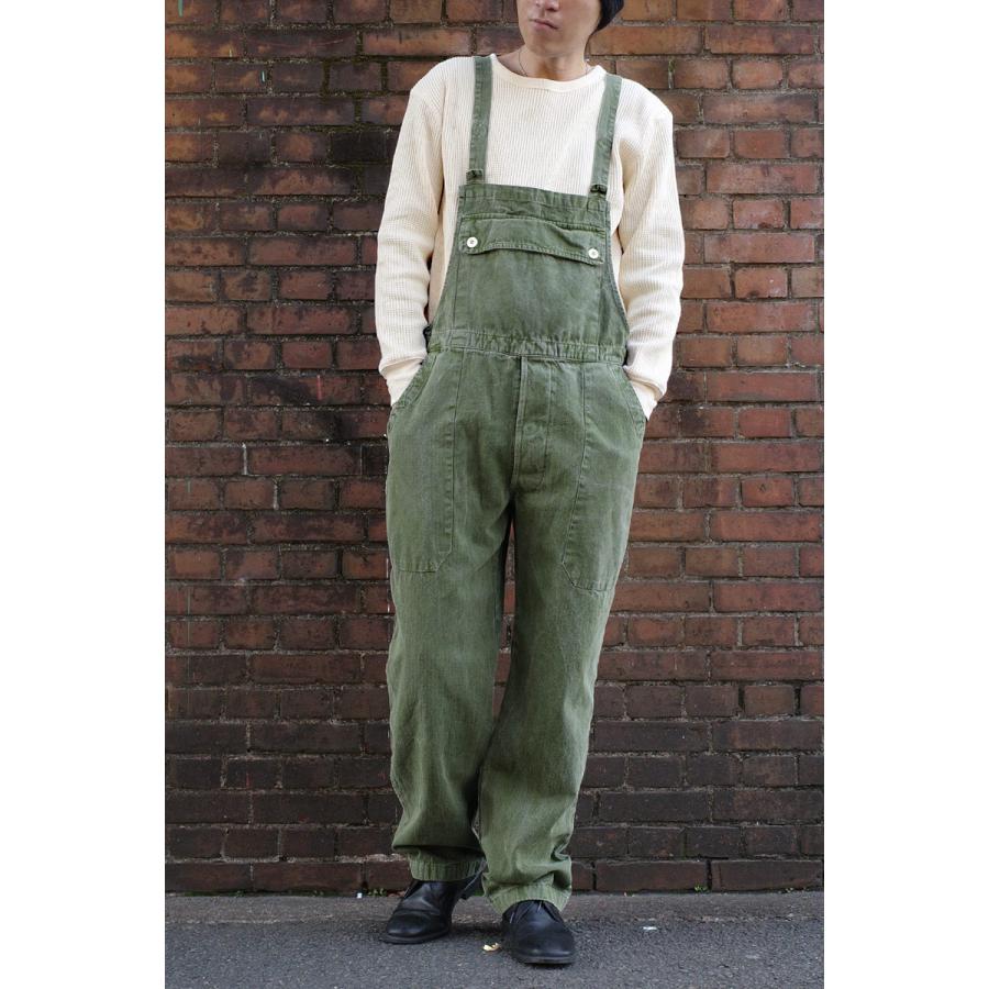 YMCLKY フランス軍タイプ オーバーオール 後染め ピグメントダイ