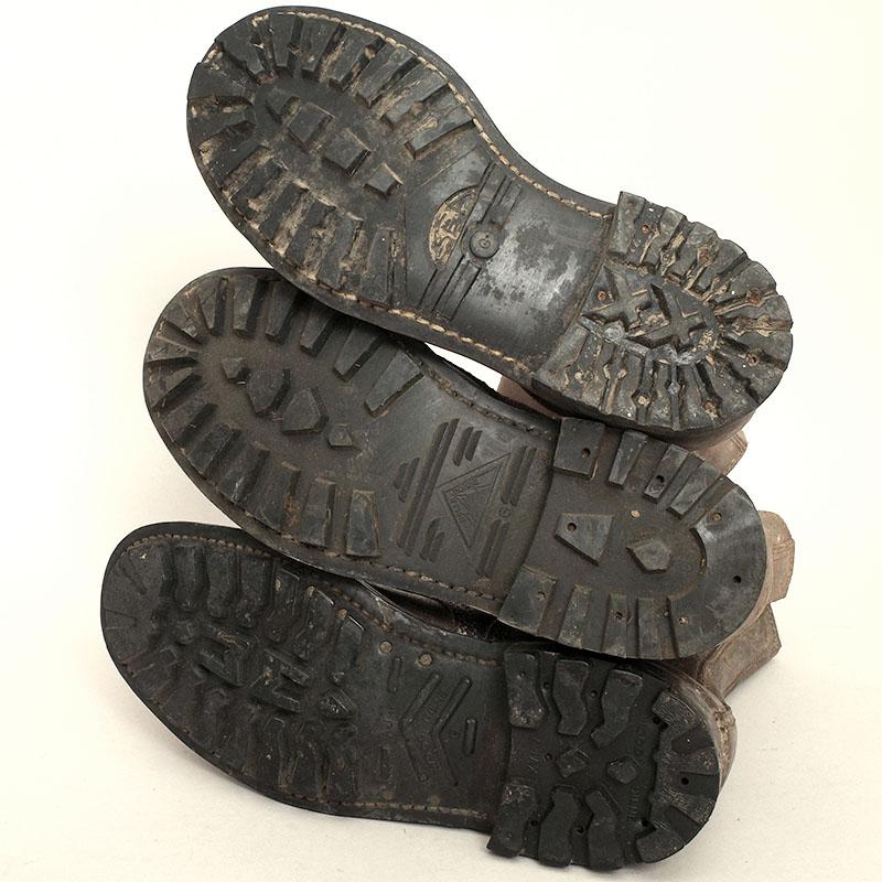 フランス軍 2バックル コンバットブーツ レザー ブラウン USED FB071NN