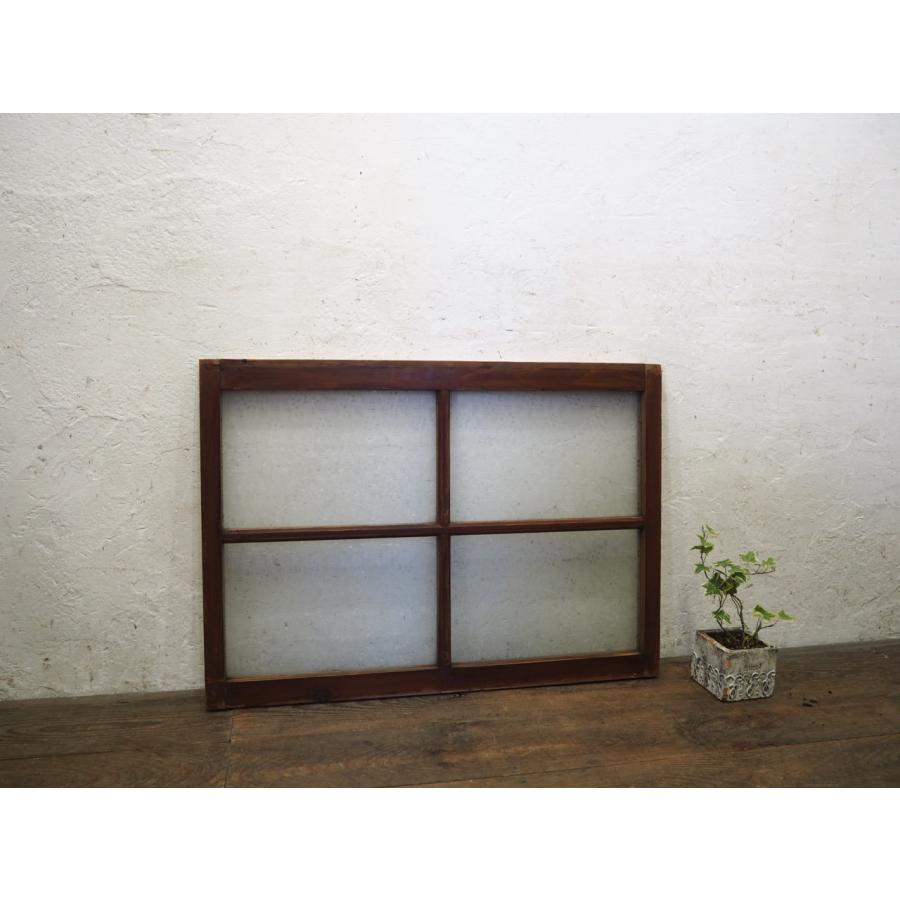 タS0469◇(4)【H62cm×W87cm】◇アンティーク◇大正ガラスの古い木枠