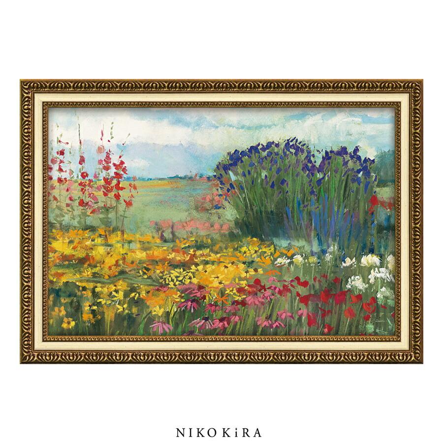 キャロル ローワン ガーデン ボーダー 絵画 インテリア 油絵 玄関 絵