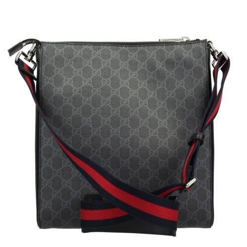 GUCCI（グッチ） ショルダーバッグ メンズ GGスプリーム ブラック