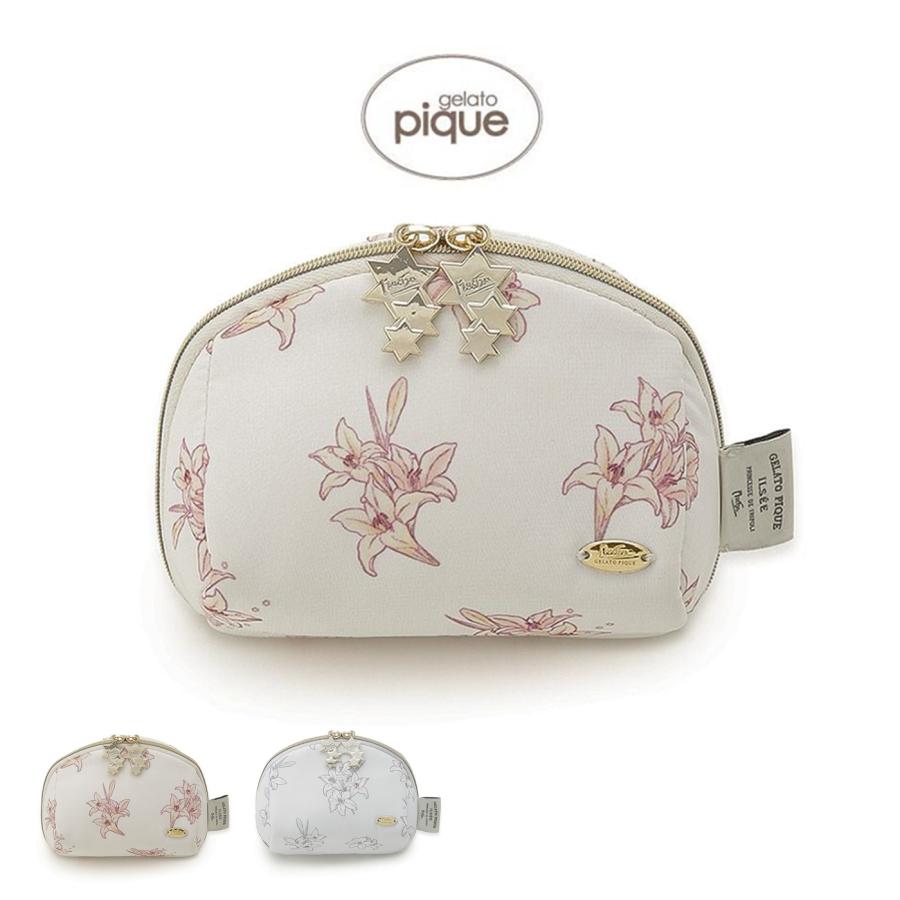gelato pique（ジェラートピケ） SALE30%OFF MUCHA リリー柄ポーチ