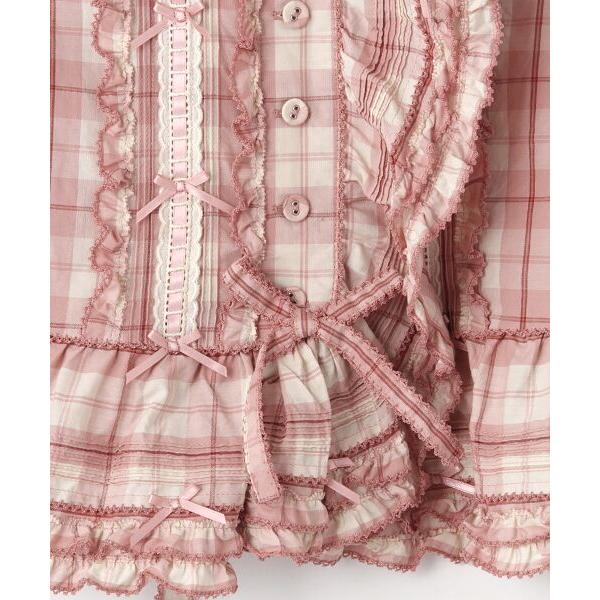 PINK HOUSE（ピンクハウス） ウサギの耳付きオリジナルチェックフード