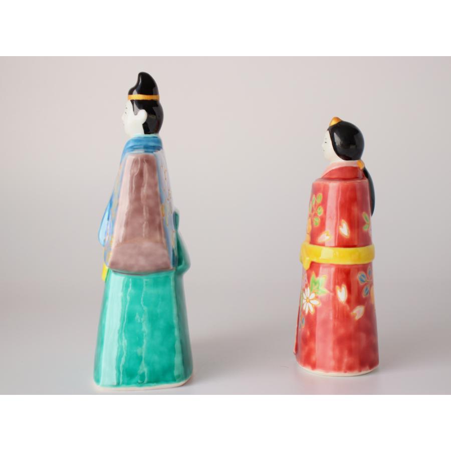 九谷焼 5.5号立雛人形 金花紋 親王飾り コンパクト おしゃれ 平飾り 二