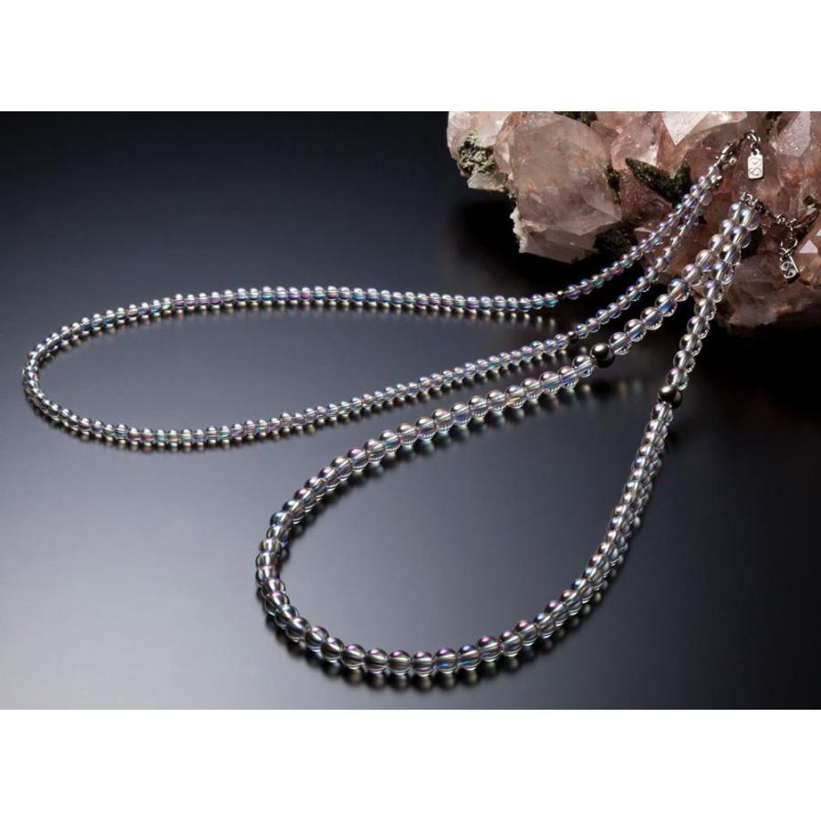 Phiten（ファイテン） チタン水晶ネックレス 5mm玉 50cm メンズ