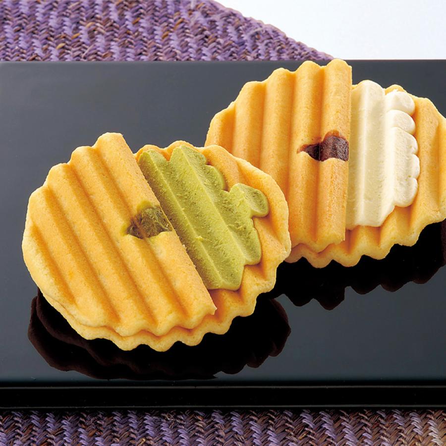 ヴァッフェル 夢せん 18個入り バニラ9個 抹茶9個 欧風せんべい 敷島堂