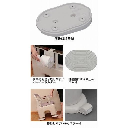 ラフィーネ プラスチック便座タイプ モカブラウン PN-L30201B ポータブルトイレ <座楽> ラフィーネ / PN-L30201B 標準タイプ