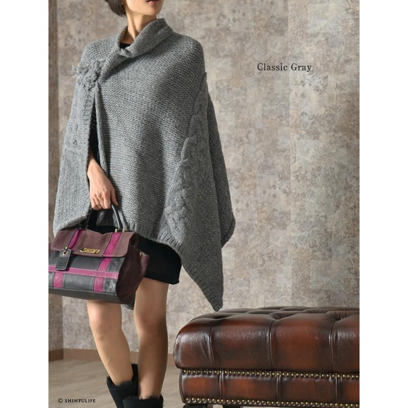 Calimar（カリマール） イタリア製 アルパカ ケープ マント ニット