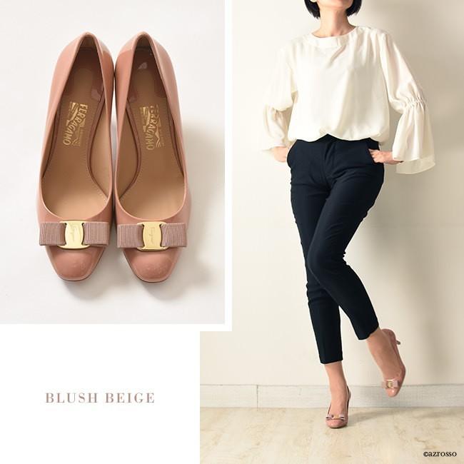 FERRAGAMO（フェラガモ） エナメル パンプス リボン レディース