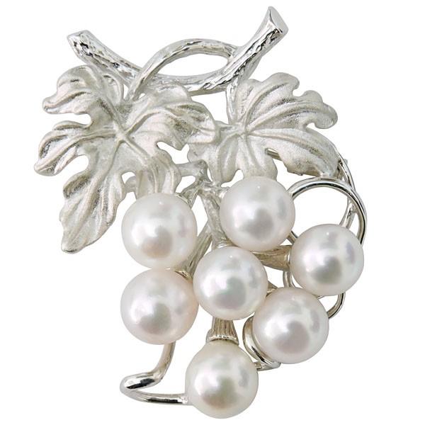 パール ブローチ 真珠ブローチ フォーマル ブドウ 葡萄 ぶどう あこや