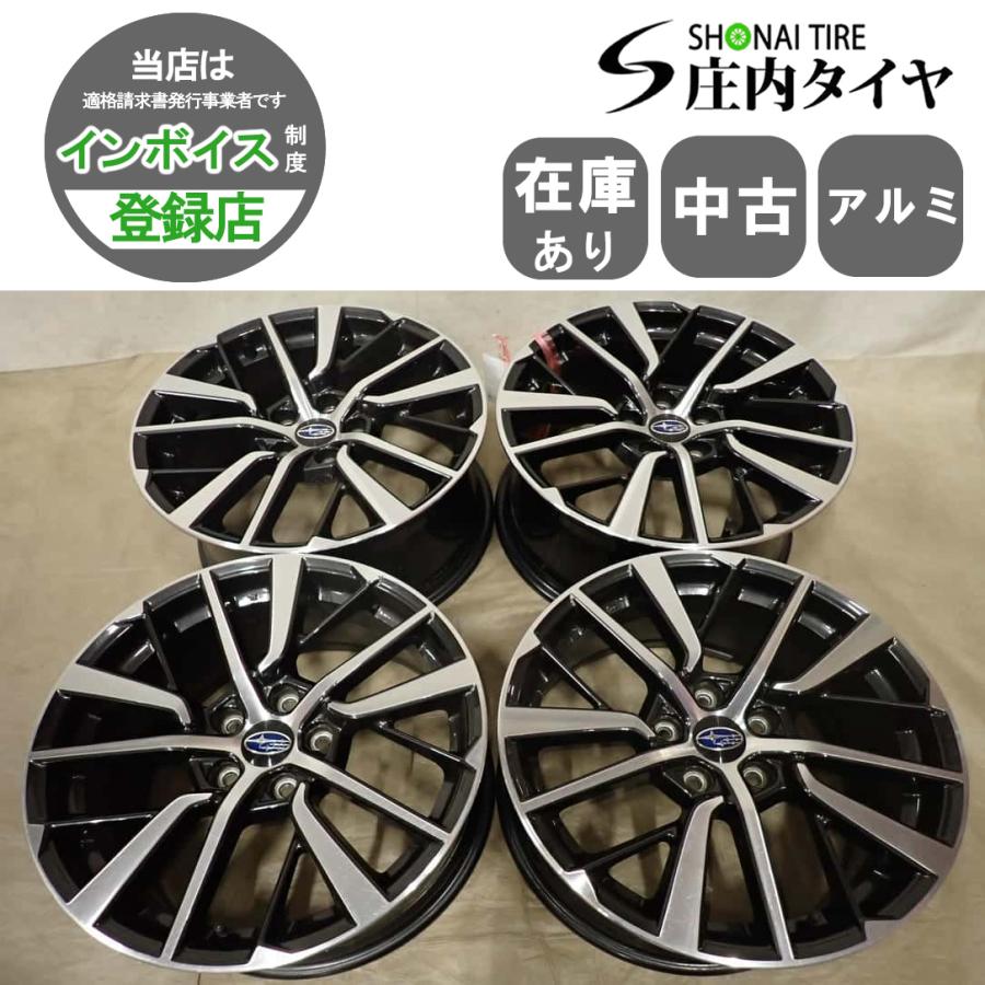 4本SET 会社宛 送料無料 18×8.5J スバル WRX S4純正 アルミ ホイール 5