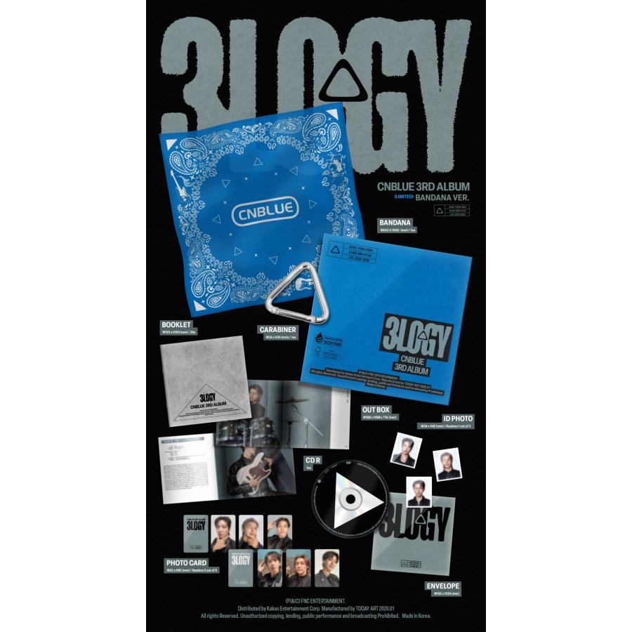 CD】【限定盤】【和訳選択】CNBLUE - 3TH FULL ALBUM [3LOGY] (BANDANA