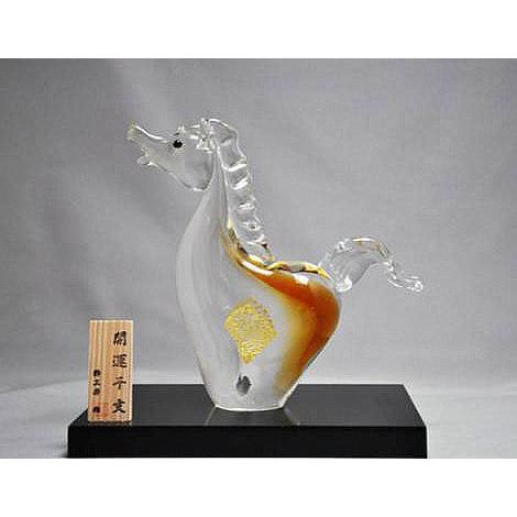 干支置物 ガラス クリスタル 午(馬・うま) 置物干支 : お値打ち本舗