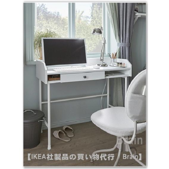 イケア（IKEA） HAUGA/ハウガ デスク100x84 cm ホワイト（704.776.78