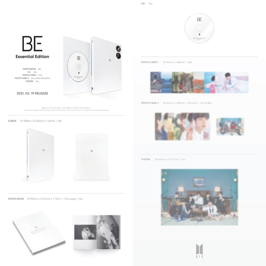 BTSオフィシャル特典抽選】【和訳選択】BTS BE ESSENTIAL EDITION 防弾