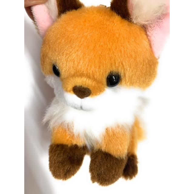 北キツネ ぬいぐるみ チェーン付マスコット イエロー系 : 北海道