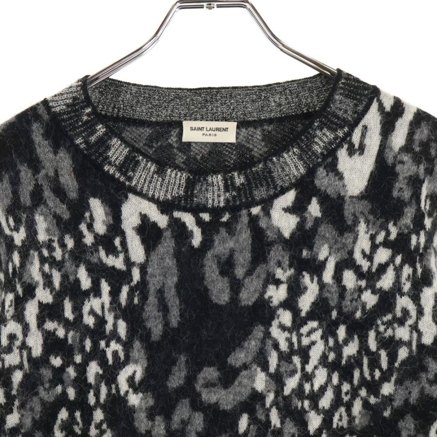 SAINT LAURENT PARIS サンローランパリ レオパードニット クルーネック