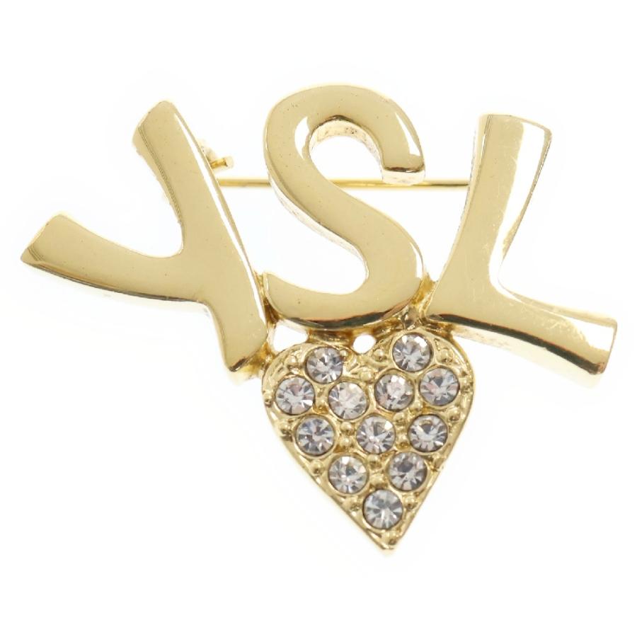 Yves Saint Laurent（イヴ・サンローラン） YSLロゴ ラインストーン