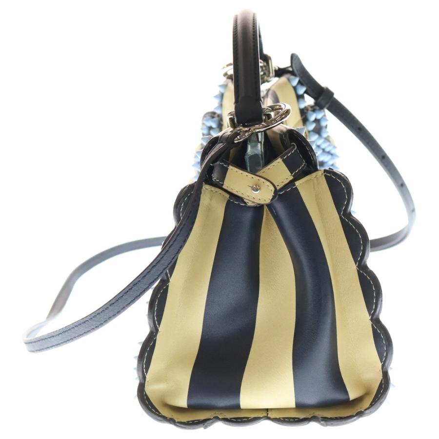 FENDI（フェンディ） ピーカブーミニ 2WAY フラワー刺繍 スタッズ