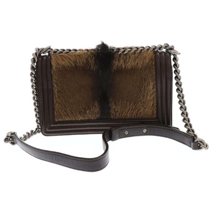 CHANEL（シャネル） ボーイシャネル25 ラムスキン ファー付き チェーン