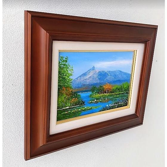 小林幸三「大沼」油絵 額縁外寸36.0x29.0x厚み6.0cm 絵 SM 22.7x15.8cm