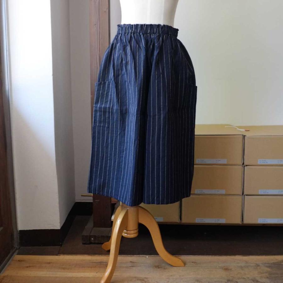 YAMMA ヤンマ産業 会津木綿 キュロットパンツ acr-pt 縞 5 colors