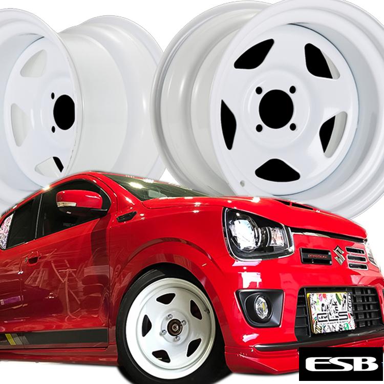 14インチ 4H100 7.0J 7J+0 4穴 1 本 ESB CLS TC01 鉄ちん テッチン