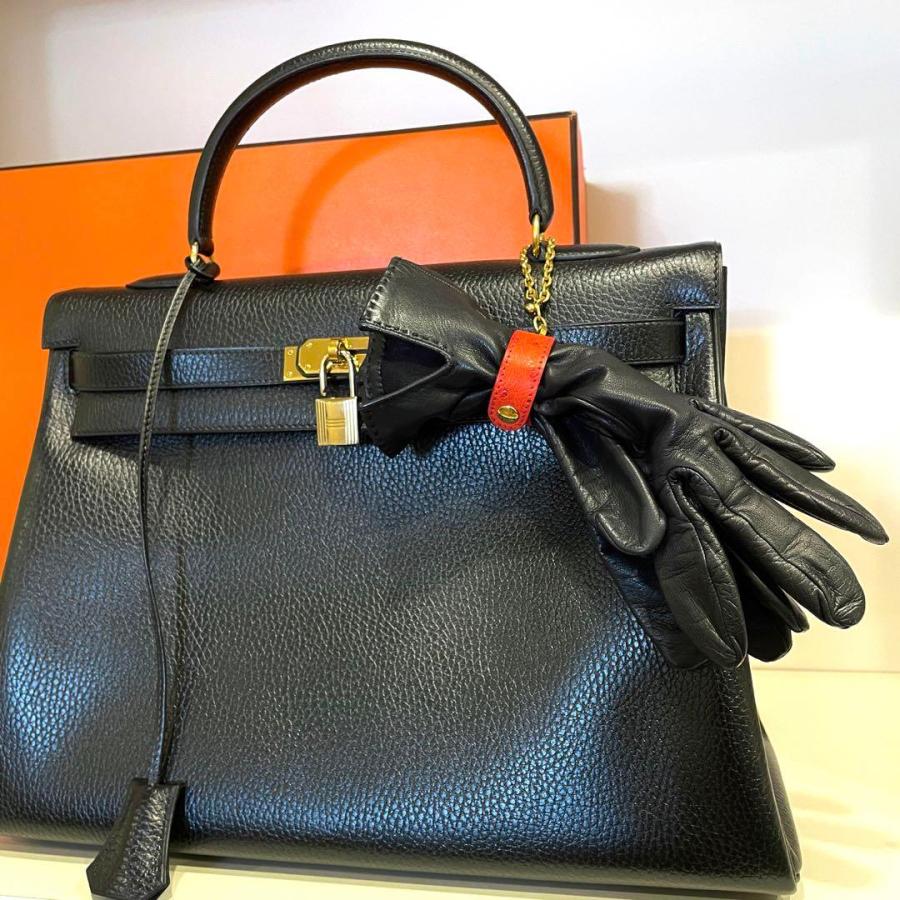 HERMES（エルメス） グローブホルダー オーストリッチ レザー レッド