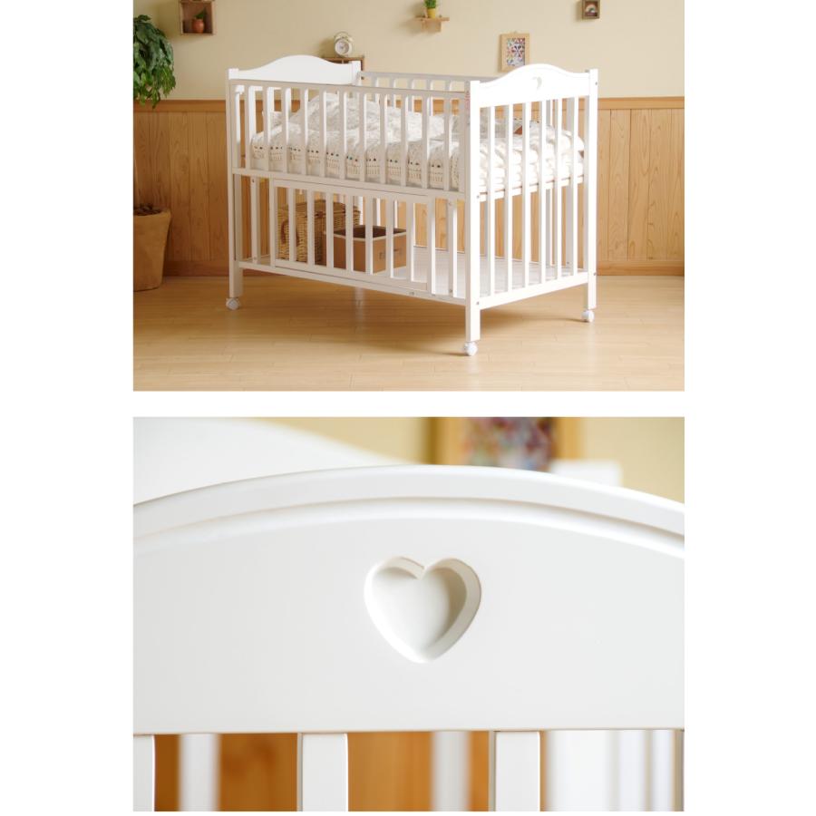 石崎家具 日本製 ベビーベッド「NEWプロヴァンス（B品／アウトレット