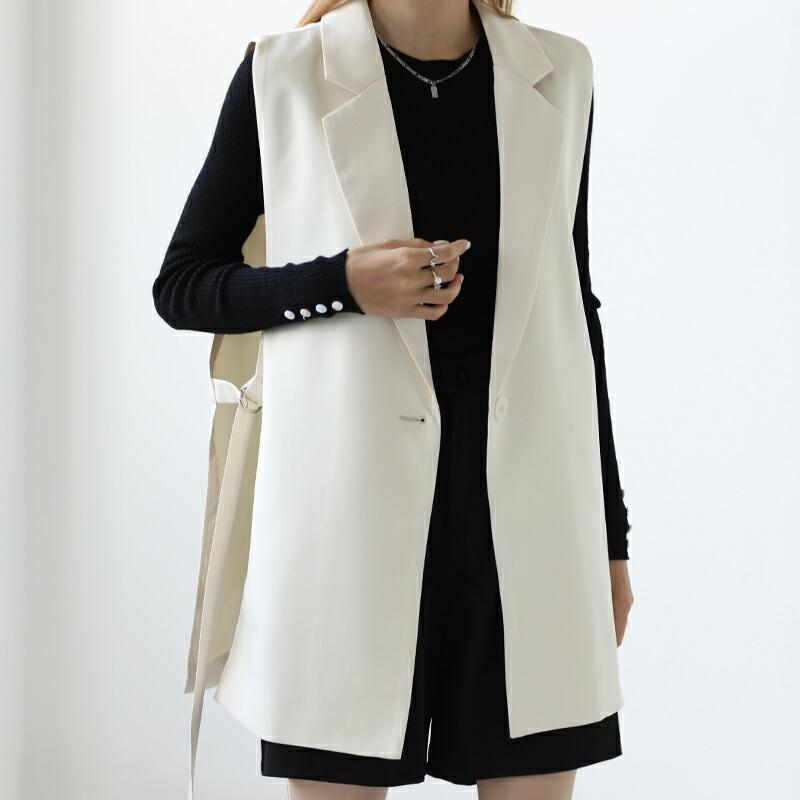 gilet（ジレ） ノースリーブジャケット レディース ベスト レディース